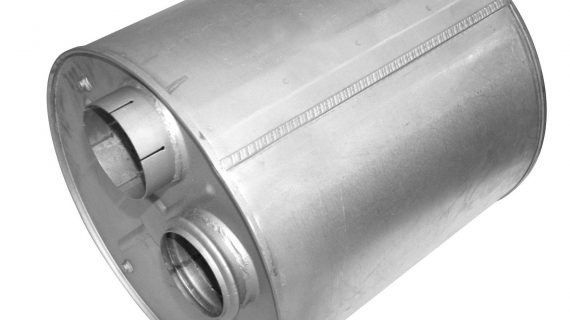 1905769, 1675732, 1641146 Exhaust silencer; Horizontal