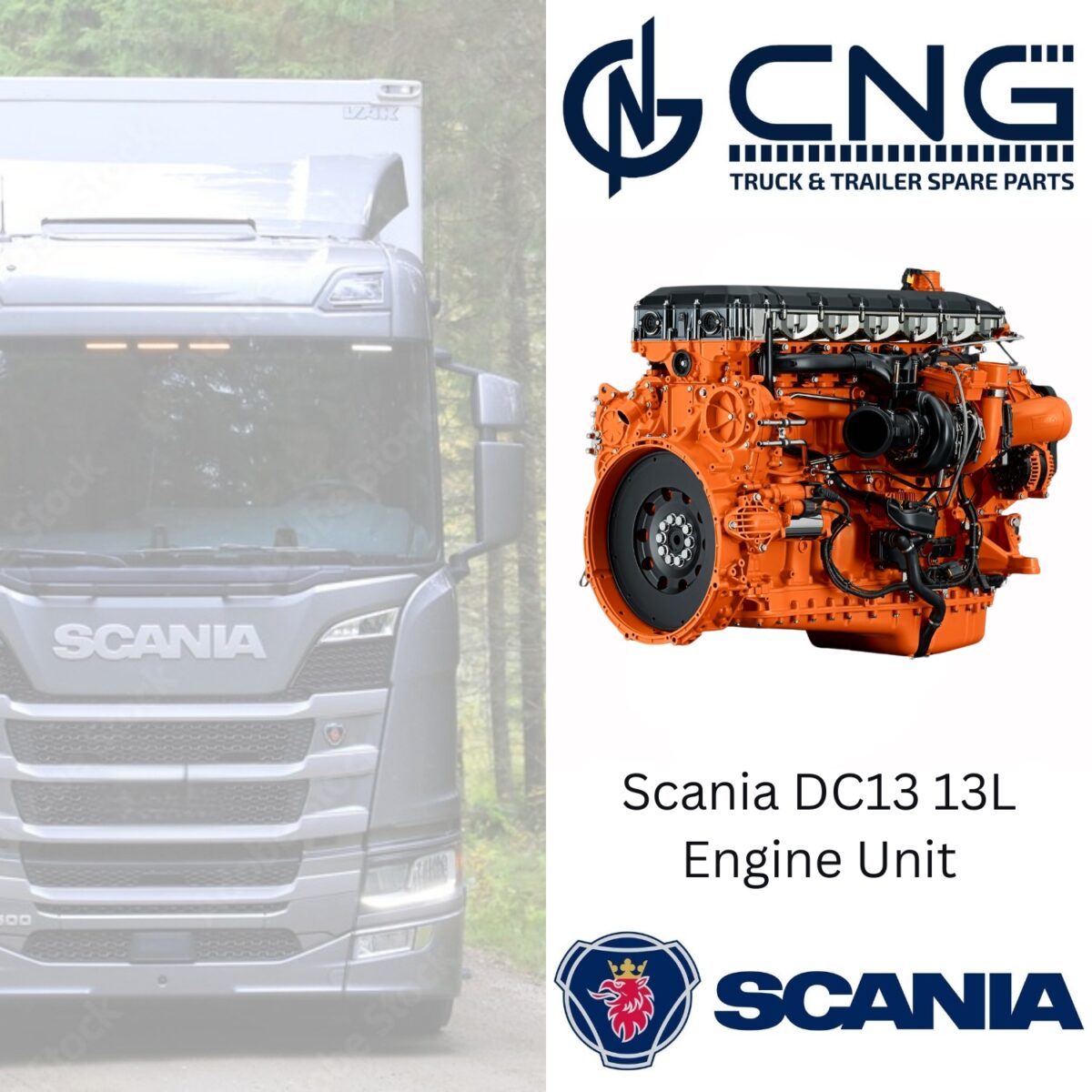 Scania DC13 13L Engine Unit