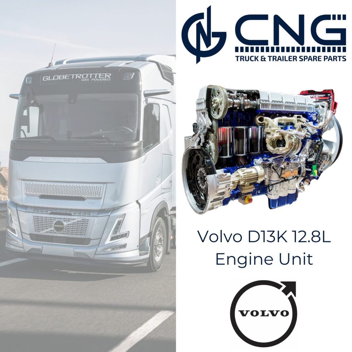 Volvo D13K 12.8L Engine Unit
