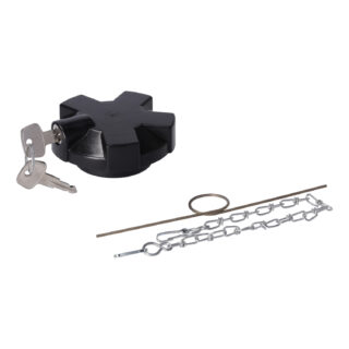 1079940 Fuel Filler Cap lockable solid with gasket and chain